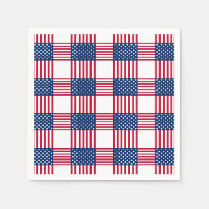 Vierde juli: Patriottisch Papier Napkins Servet