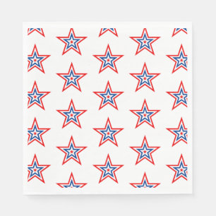 Vierde juli: Patriottisch Papier Napkins Servet