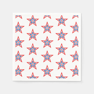 Vierde juli: Patriottisch Papier Napkins Servet