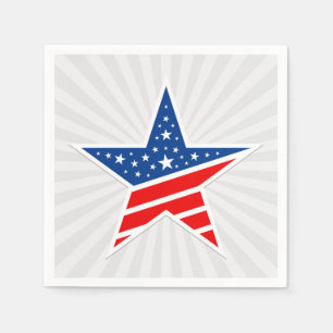 Vierde juli: Patriottisch Papier Napkins Servet