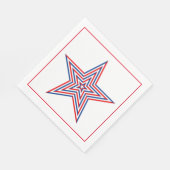 Vierde juli: Patriottisch Papier Napkins Servet (Hoek)