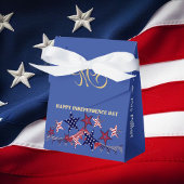 Vierde juli Patriottische Stars Monogram Aangepast Bedankdoosjes