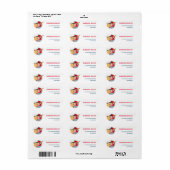 Vierde juli uitnodiging van poolpartij etiket (Full Sheet)