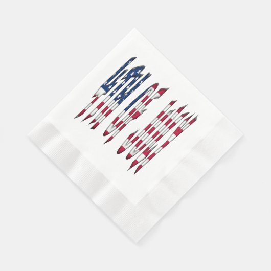 Vierde juli Verenigde Staten Onafhankelijkheidsdag Servet (Hoek)