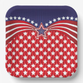 Vierde juli vieren papieren bordje (Voorkant)