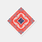 Vierde Kaleidoscoop Rood Blauw Servetten (Hoek)