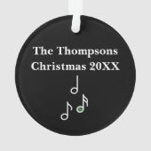 Vierde kerstdag acrylornament Black Ornament (achterkant)