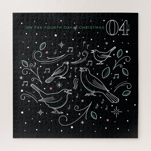 Vierde kerstdag Puzzle 20x20 Legpuzzel (Verticaal)