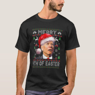 Vierde kerstfeest voor paaskerstman, Joe Biden. T-shirt