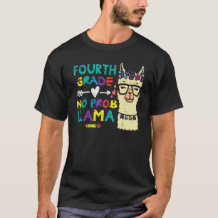 Vierde klas geen probleem lama 4e eerste schoolda t-shirt
