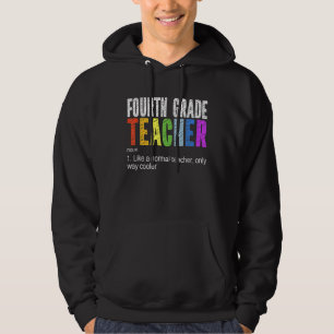 Vierde klas leraar definitie terug naar school hoodie