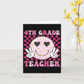 Vierde klas leraar Terug naar school Daisy Smile F Kaart (Gele Bloem)