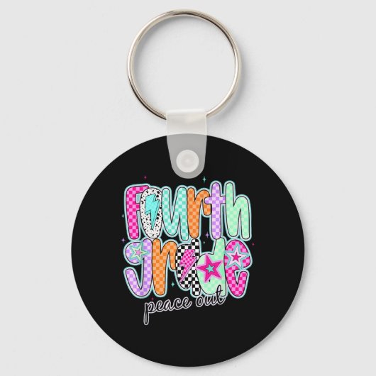Vierde klas Peace Out laatste schooldag Einde van Sleutelhanger (Voorkant)