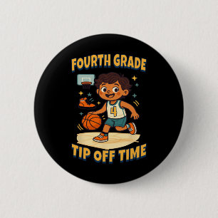 Vierde klas Sketll Tip Off Game Day sfeer Ronde Button 5,7 Cm