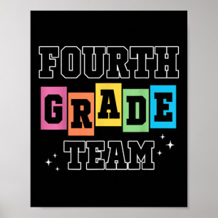 Vierde klas team 4e klas vibes retro eerste dag poster