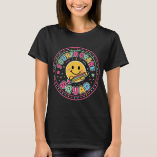 Vierde Klas Team Retro Smiley Face Potlood T-shirt