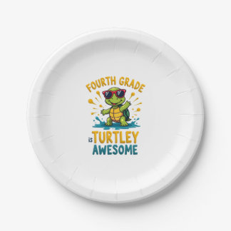 Vierde klas Turtle-y Geweldige eerste dag van de v Papieren Bordje