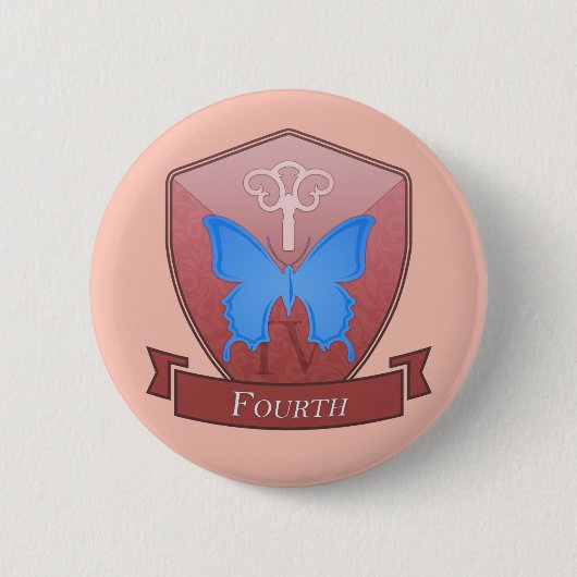 Vierde - Mt. Caliwas School Pin Ronde Button 5,7 Cm (Voorkant)