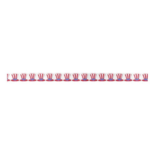 Vierde Oom Sam Pet USA Patriotic Ribbon Lint (Voorkant)