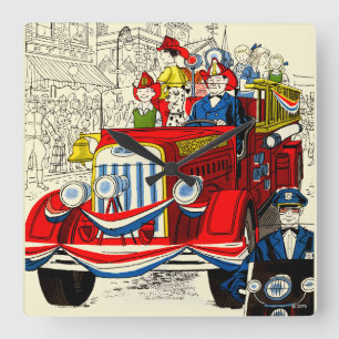 Vierde parade juli vierkante klok