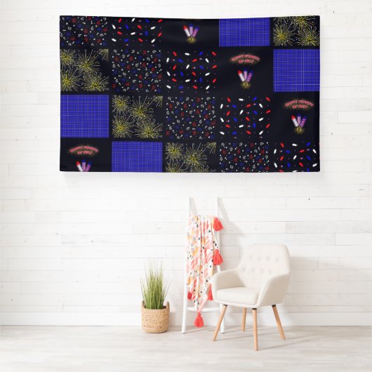 Vierde Patchwork Patroon juli - 4 juli Spandoek (Insitu)