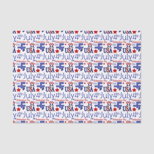 Vierde patriottische patriotpatroonweefsel tissuepapier (Voorkant)