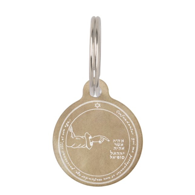 Vierde Pentacle van de maan Huisdierpenning (Voorkant)