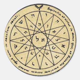 Vierde Pentacle van Kwik Ronde Sticker