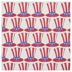 Vierde Rode Blauwe Patriottische Oom Sam Tophat Stof