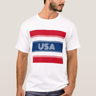Vierde Rood White en Blue USA Patriotic juli T-shirt