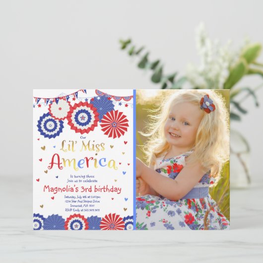 Vierde uitnodiging op de vierde dag van juli (Staand voorkant)