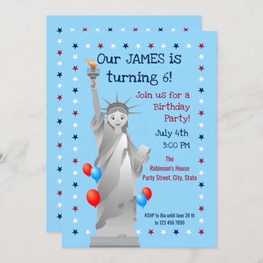 Vierde uitnodiging van de Jongen Partij van juli (Voorkant / Achterkant)