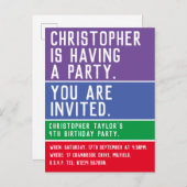 Vierde uitnodiging van de vierde verjaardag van he (Voorkant / Achterkant)