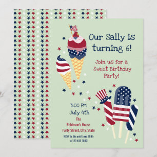 Vierde uitnodiging voor de Girl Party - Sweet Birt