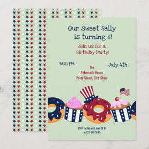 Vierde uitnodiging voor de Girl Party - Sweet Birt