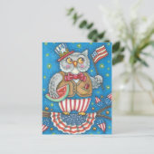 VIERDE VAN DE UIL VAN HET KRASGELUID VAN JULI, FEESTDAGENKAART (Staand voorkant)