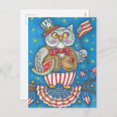 VIERDE VAN DE UIL VAN HET KRASGELUID VAN JULI, FEESTDAGENKAART (Voorkant / Achterkant)