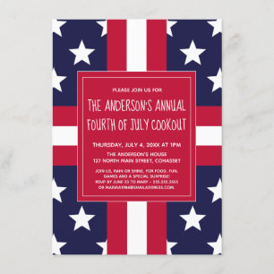 Vierde van de Zomer van Juli, nodigt de Koekening Kaart