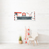 Vierde van juli BBQ Patriottic American Fireworks Spandoek (Insitu)