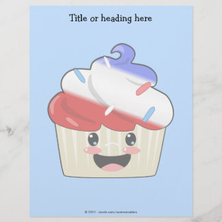 Vierde van juli Cupcake Briefhoofd