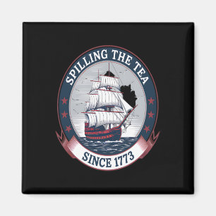 Vierde van juli die het thea 1773 Funny America be Magneet