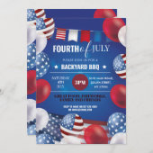 Vierde van juli Party BBQ Amerikaanse 4e Independe Kaart (Voorkant / Achterkant)