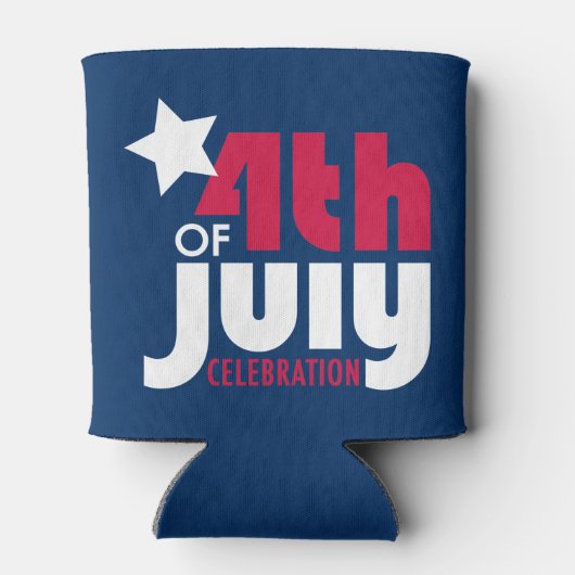 Vierde van juli Viering Koelbox Blikjeskoeler (Achterkant)