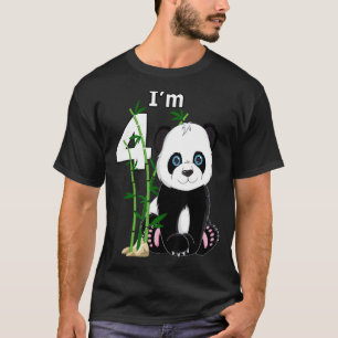 Vierde verjaardag 4 jaar oud artikel Panda 1 T-shirt