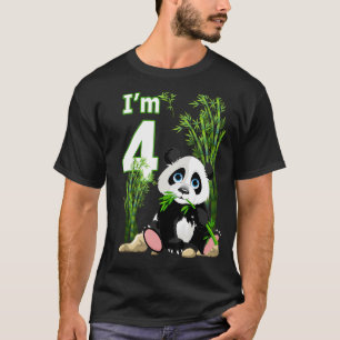 Vierde verjaardag 4 jaar oud artikel Panda 8 T-shirt