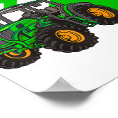 Vierde verjaardag Boerderij van de Jongen Tractor  Poster (Hoek)