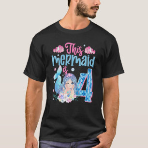 Vierde verjaardag Deze zeemeermin is 4 jaar oud Ki T-shirt