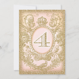 Vierde verjaardag eenmaal op tijd prinses kaart