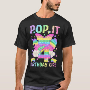 Vierde verjaardag Fidget Speelgoed Pop Birthday Gi T-shirt