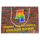 Vierde verjaardag: Fun, door graffiti geïnspireerd Groot Cadeauzakje (Voorkant)